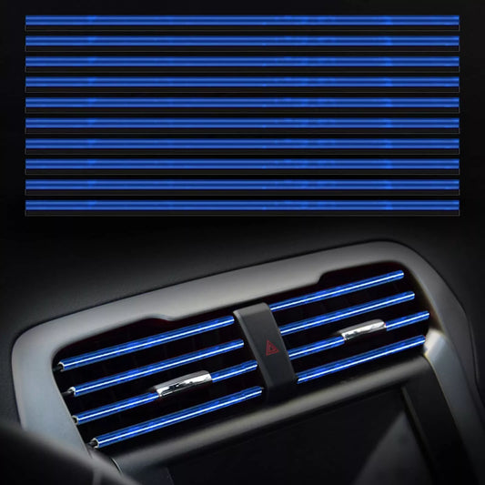 10x Auto Car Accessories Blue Air Conditioner Outlet Decoration Strip !